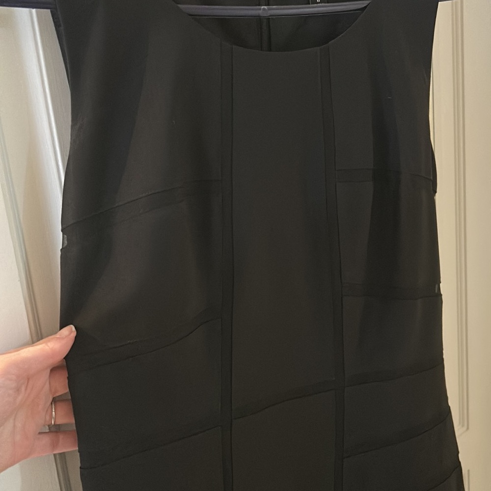 Ann Taylor LBD sleek & classic little black dress wool with silk lining